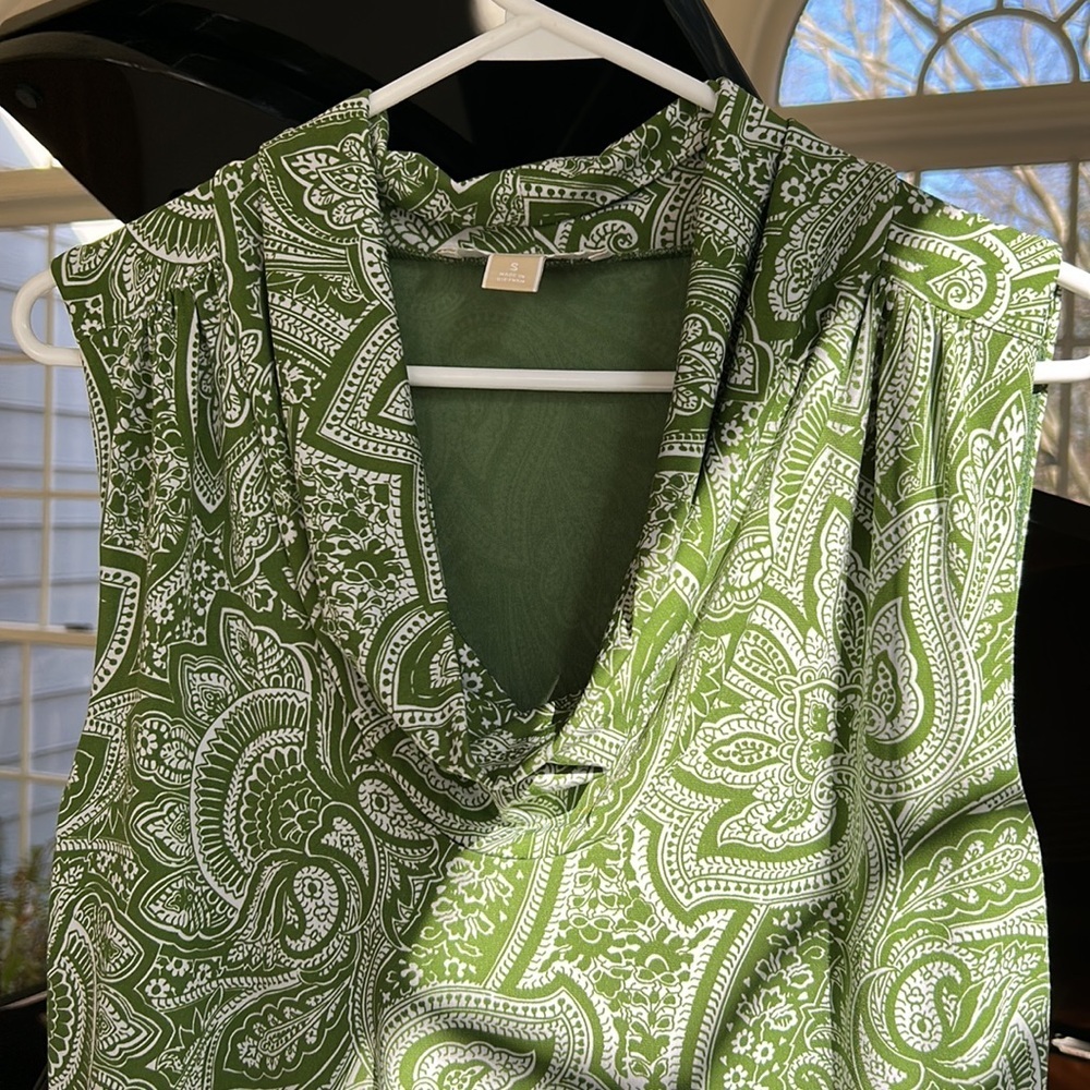 🌿Michael Kors green paisley/ floral dress, size S🌿 - Picture 5 of 10